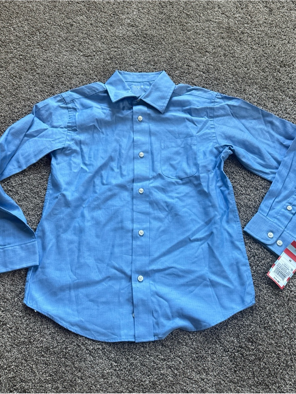 Classic Light Blue Dress Shirt nwt Cat & Jack Boys Medium 8